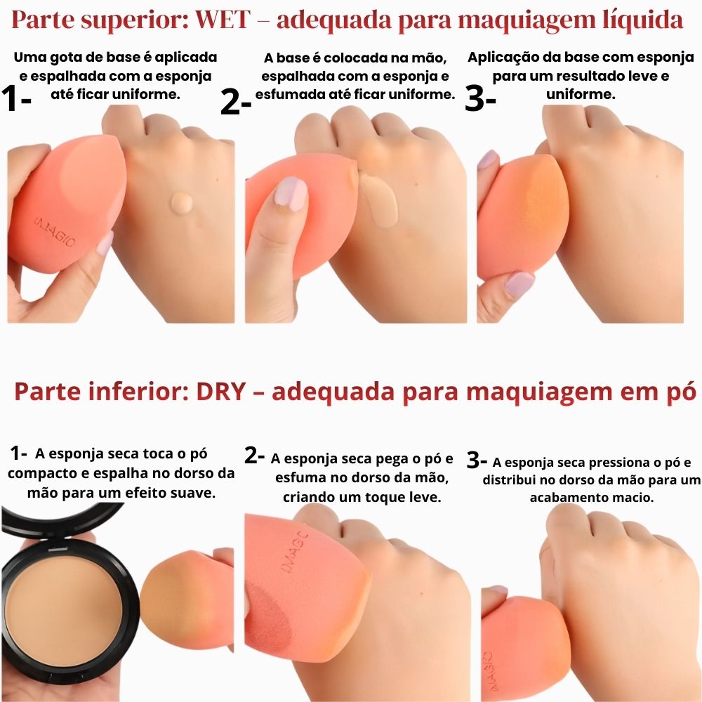 SKINPUFF - ESPONJA DE MAQUIAGEM 6CM