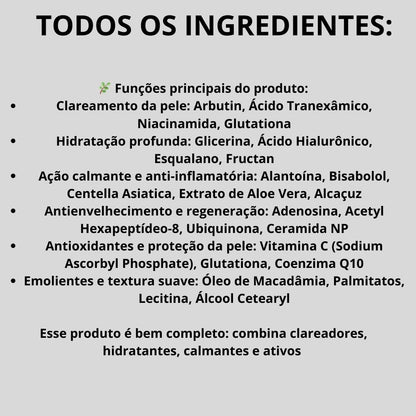 LUMIGLOW - CREME FACIAL COM ARBUTINA