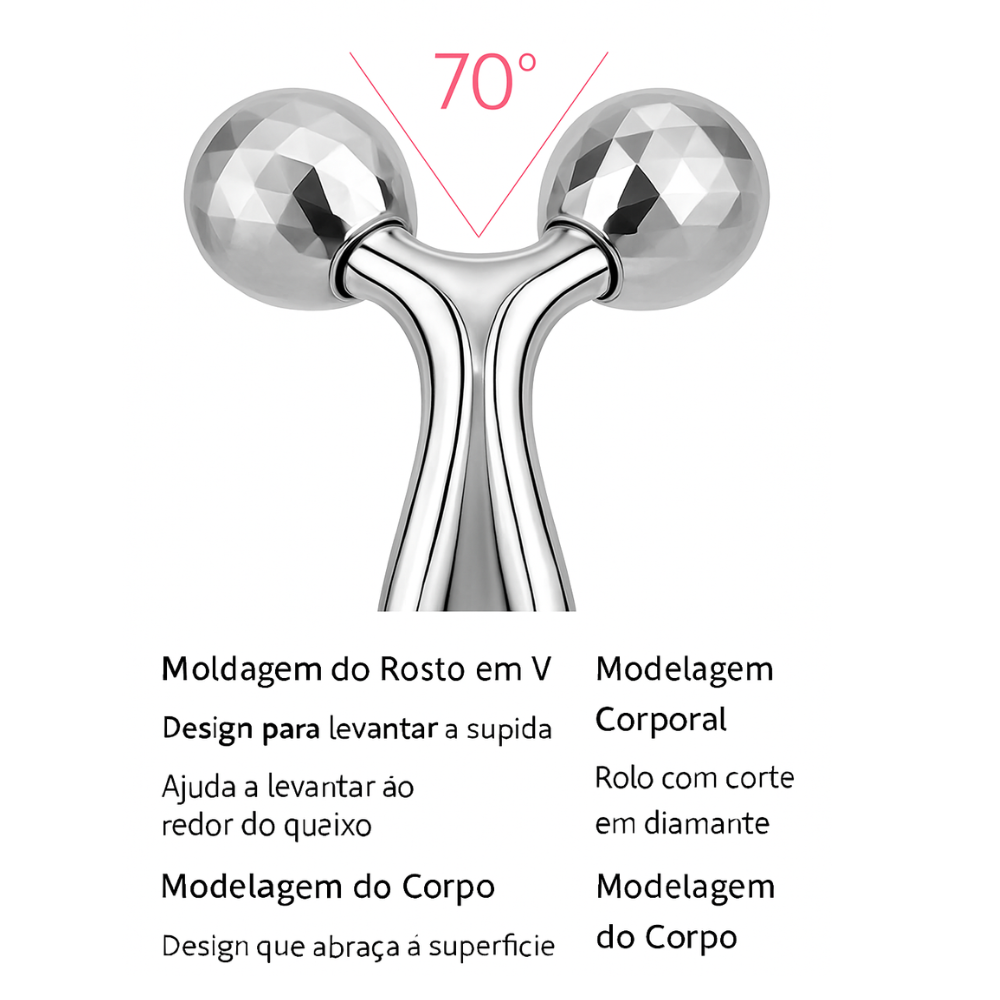 SKINY 3D - ROLO DE MASSAGEM FACIAL
